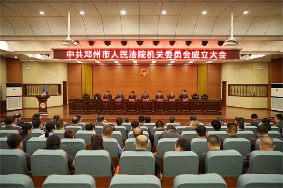 邓州法院召开机关党委成立暨选举大会 