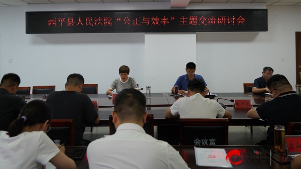 ​西平县人民法院召开“公正与效率”主题交流研讨会